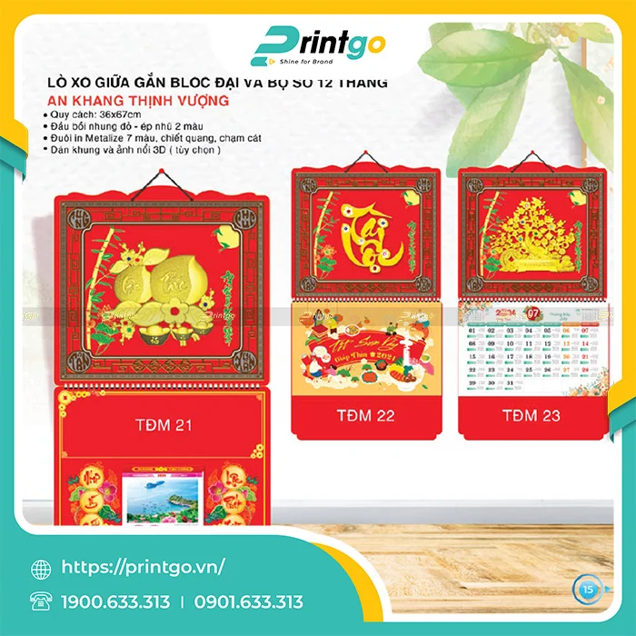 Tổng hợp 15 mẫu khánh lịch bloc tết 2024 đẹp, giá tốt nhất thị trường