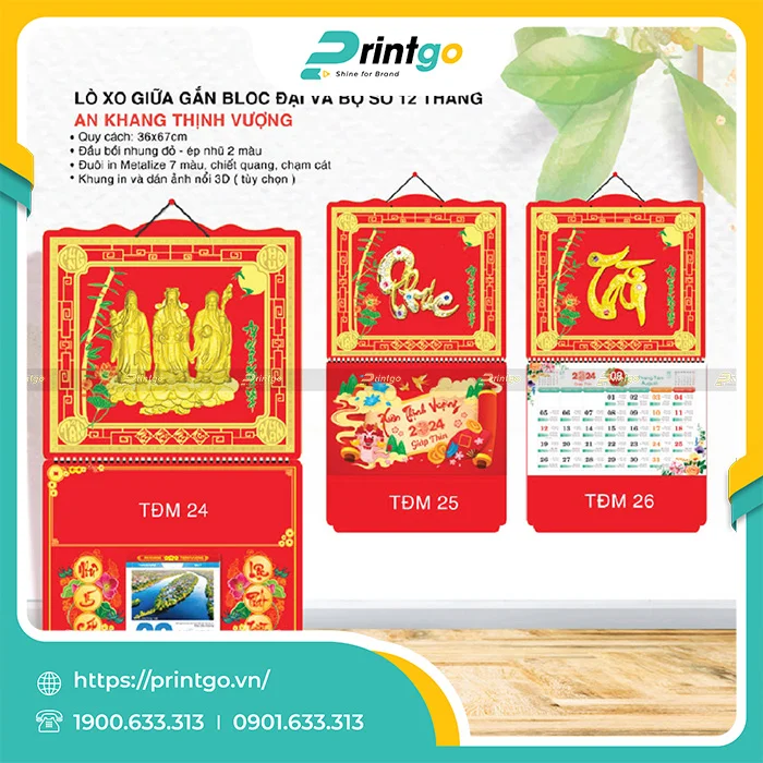 Tổng hợp 15 mẫu khánh lịch bloc tết 2024 đẹp, giá tốt nhất thị trường