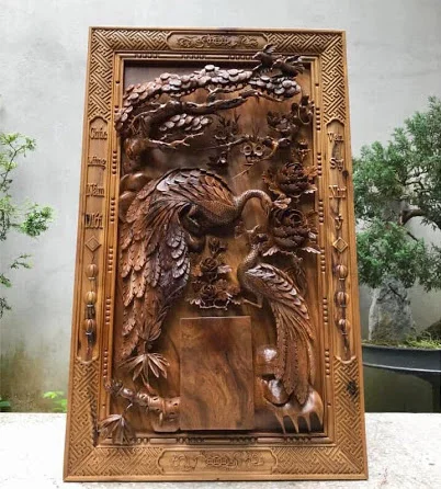 Khung lịch gỗ tứ quý cao cấp