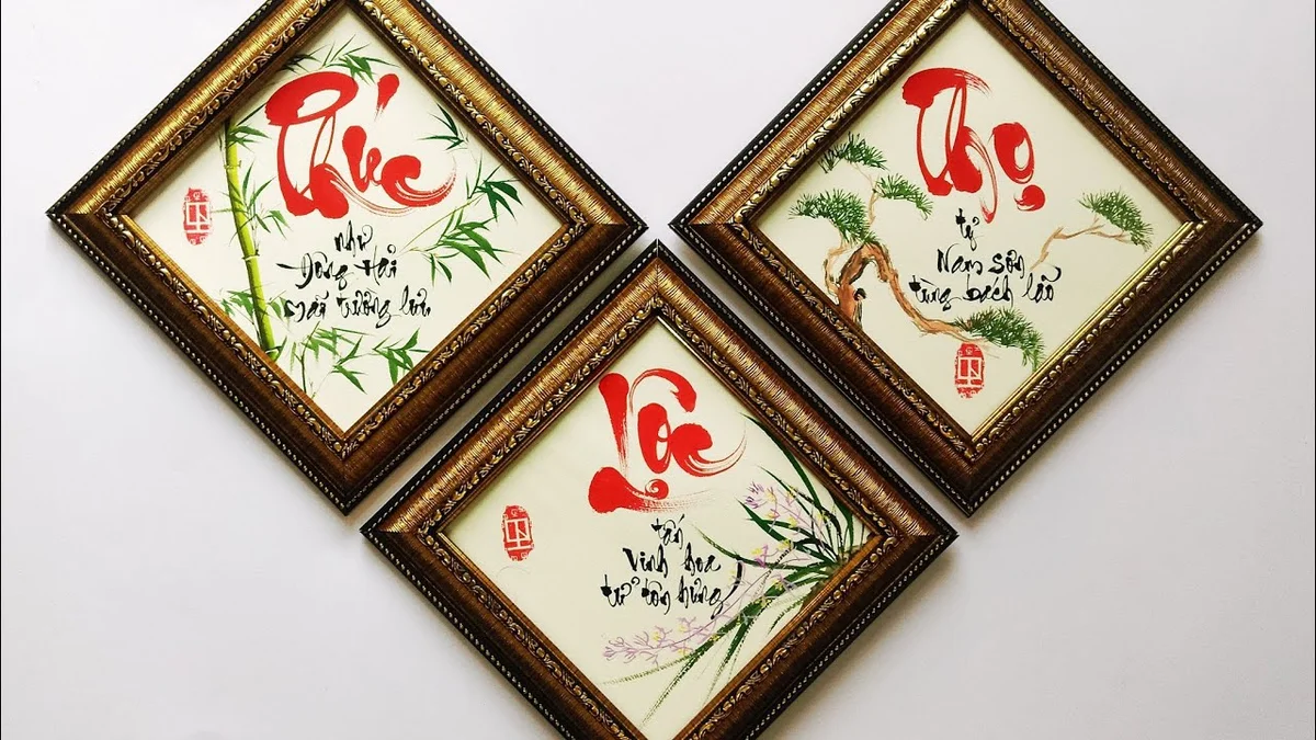 Chữ Thư pháp Phúc Lộc Thọ