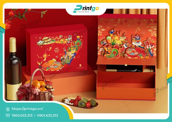 Hộp nắp lật nam châm 3D