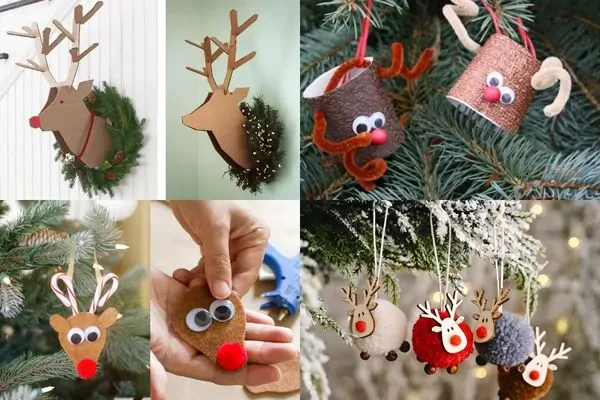 6. Trang trí Noel văn phòng với con tuần lộc