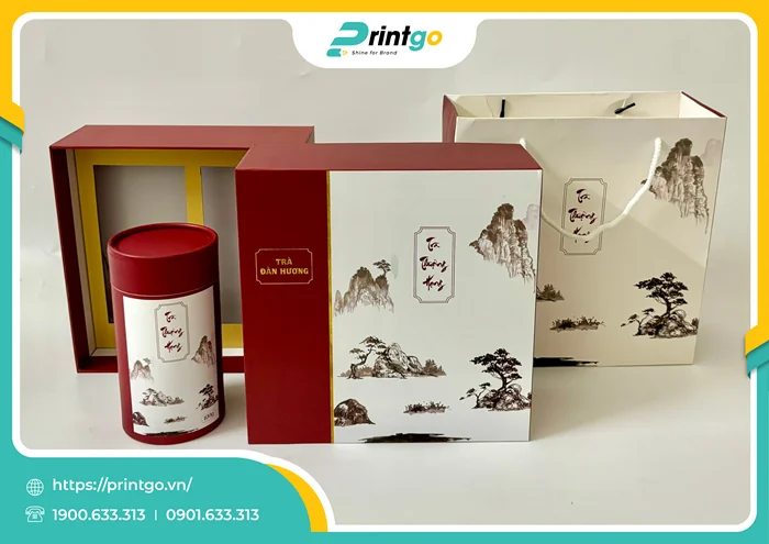 Trà Đàn Hương và Printgo: Nâng tầm thương hiệu với thiết kế Trà Thượng Hạng