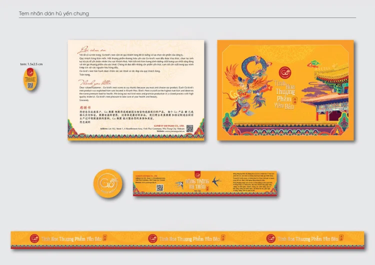 [Branding] Thiết kế bao bì Go Bird's Nest mang phong cách cung đình