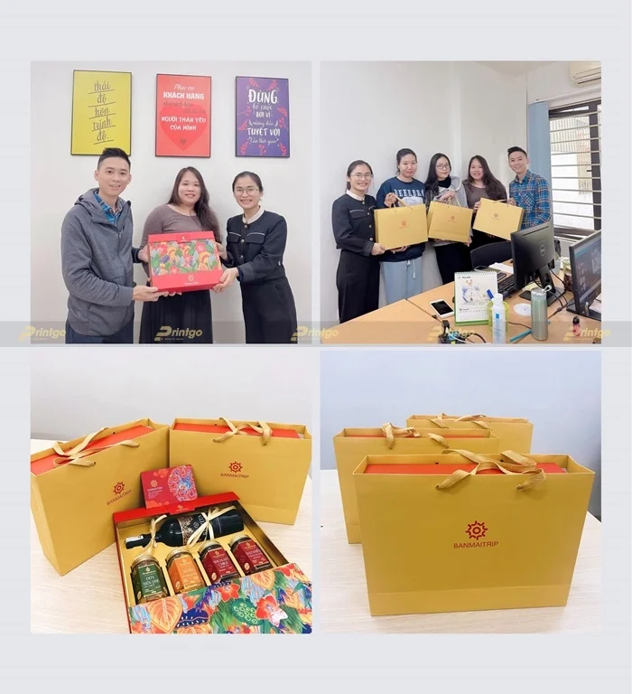 Logo được in ấn trên bao bì quà tặng
