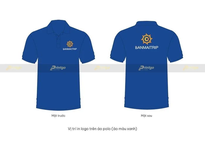 Mẫu áo polo xanh