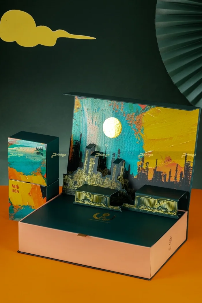 Hộp giấy đựng bánh trung thu Popup 3D