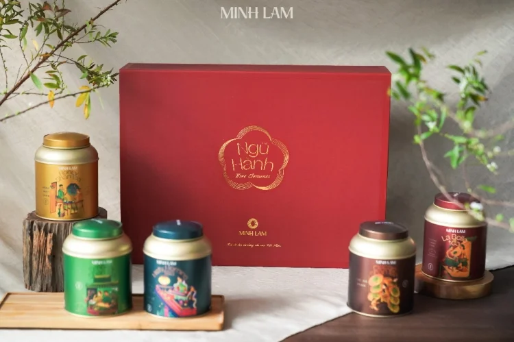 Minh Lam và Printgo: Hộp quà tết Ngũ hành mang xu hướng tối giản, sang trọng