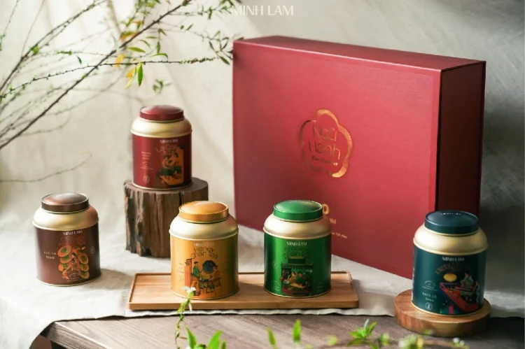 Minh Lam và Printgo: Hộp quà tết Ngũ hành mang xu hướng tối giản, sang trọng