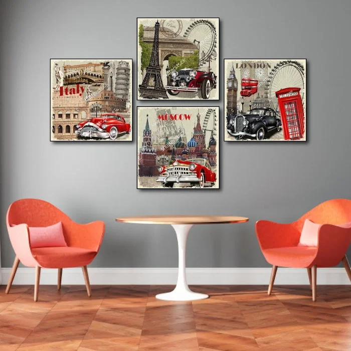 Tranh vintage mang đến cảm giác hoài cổ