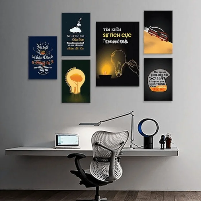 Tranh canvas chứa thông điệp tạo động lực làm việc