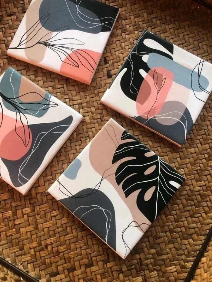 Tranh canvas đường nét đơn giản, tinh tế