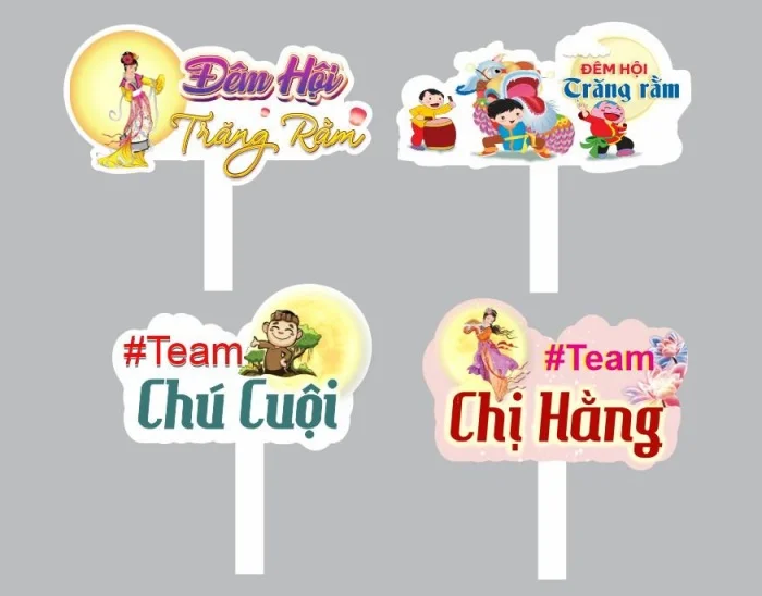 Các kích thước điển hình của hashtag trung thu 