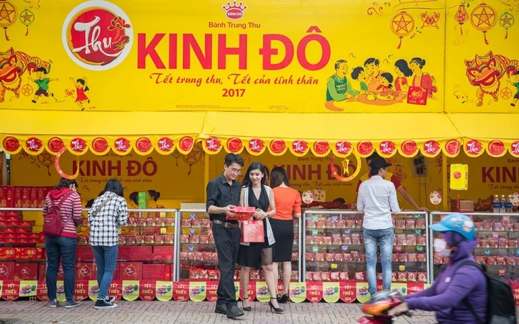Một số mẫu gian hàng bán bánh trung thu hiện nay