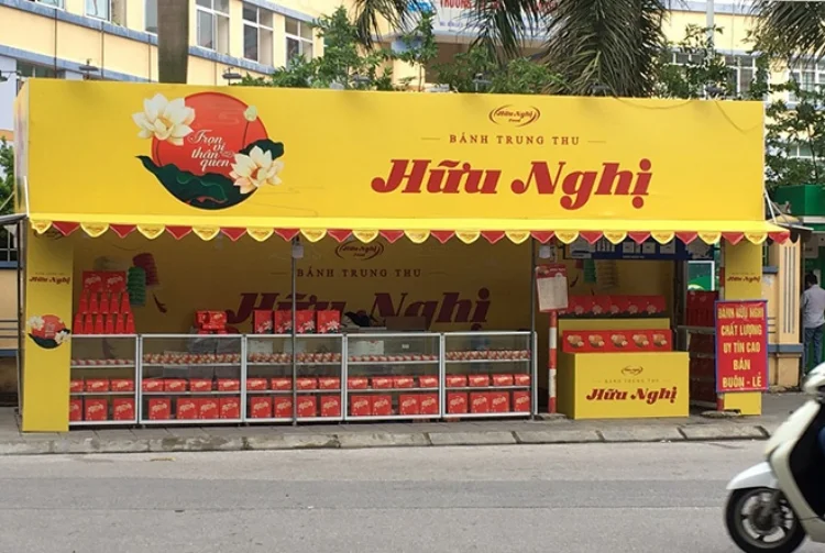 Một số mẫu gian hàng bán bánh trung thu hiện nay