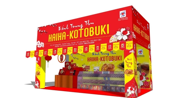 Một số mẫu gian hàng bán bánh trung thu hiện nay