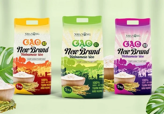 Bao bì gạo xuất khẩu dạng bao OPP ghép màng