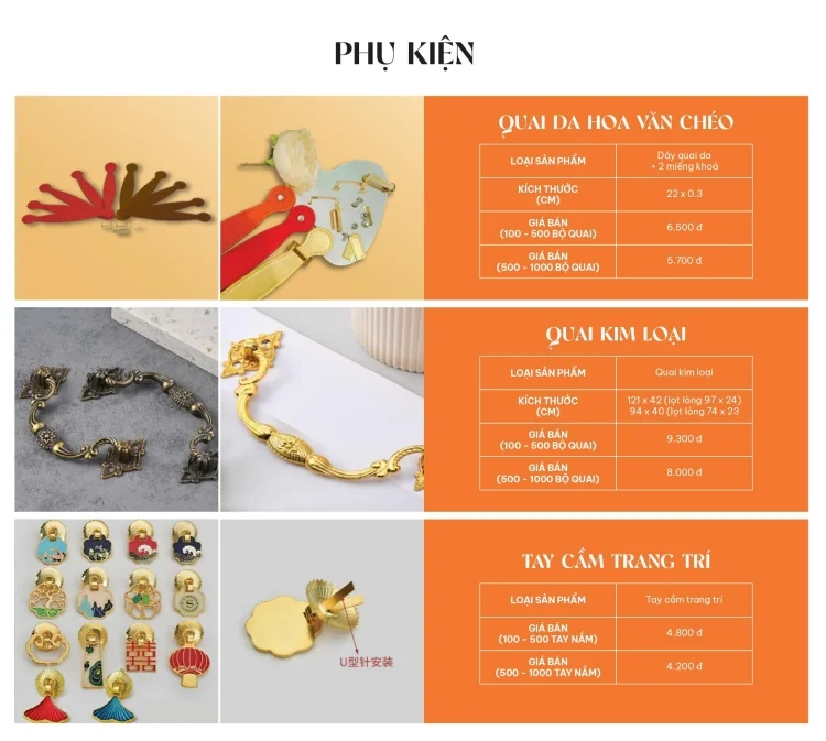 Các phụ kiện đi kèm hộp bánh trung thu