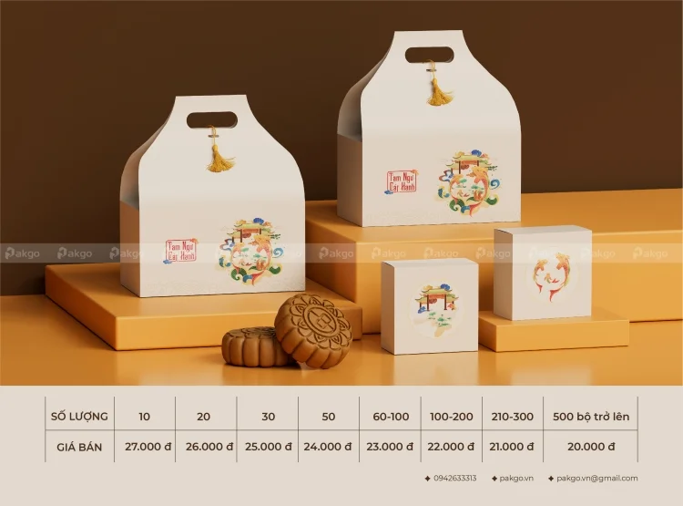 Mẫu hộp Tam Ngư Cát Hạnh