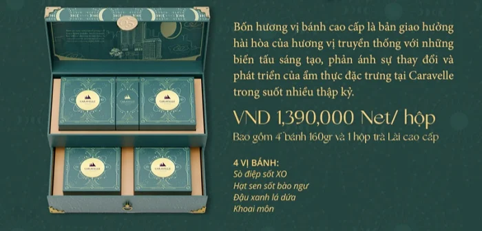 Bảng giá bánh Trung thu khách sạn Caravelle Sài Gòn