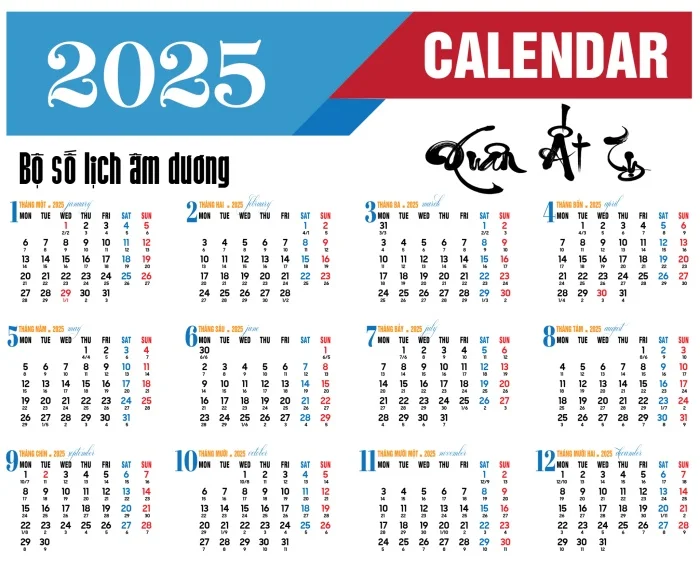 File download bộ số lịch 2025 vector