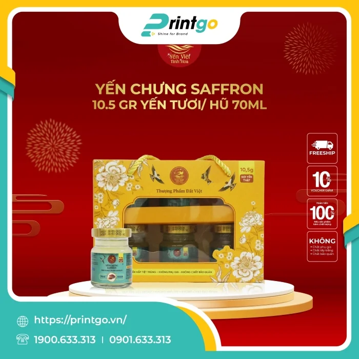 Hộp mềm có bóng kính quai xách đựng yến chưng
