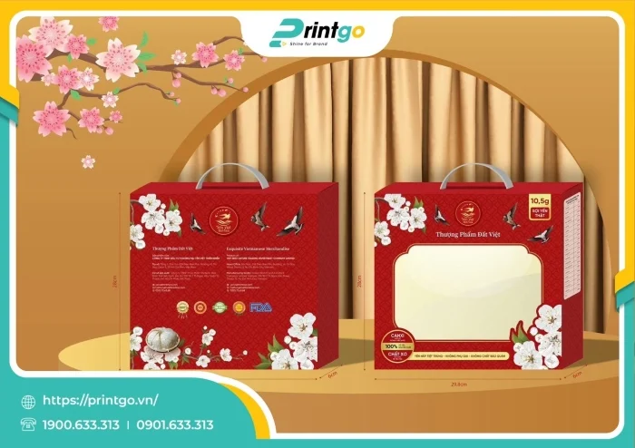 Hộp carton sóng quai xách đựng yến chưng