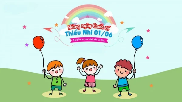 Tổng hợp mẫu hình ảnh Backdrop Quốc tế Thiếu Nhi 1/6 đẹp