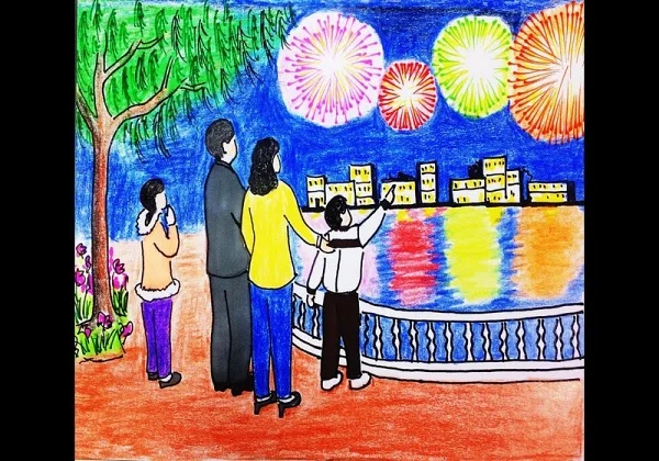 Vẽ tranh phong cảnh mùa xuân, ngày Tết