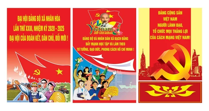 Font chữ của các mẫu băng rôn khẩu hiệu chào mừng Đại hội Đảng lần thứ XIII