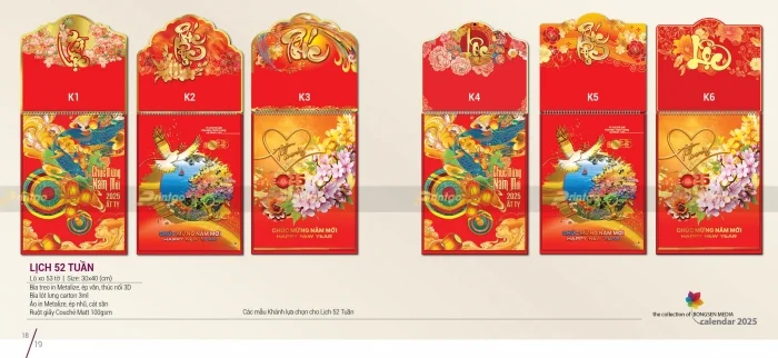 Lịch lò xo 52 tuần Bông Sen 2025