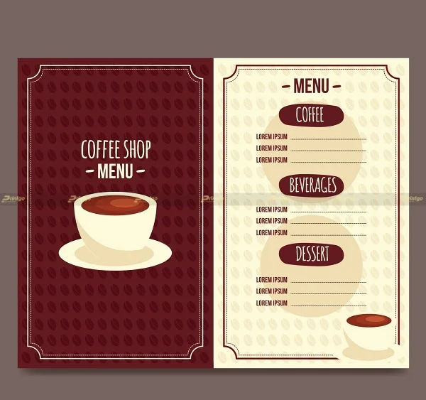 Kích thước menu riêng của các dịch vụ kinh doanh