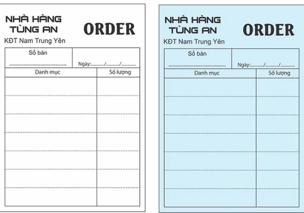 Tại sao cần thiết kế mẫu order, bill nhà hàng