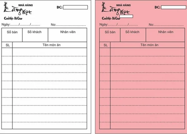 Tại sao cần thiết kế mẫu order, bill nhà hàng