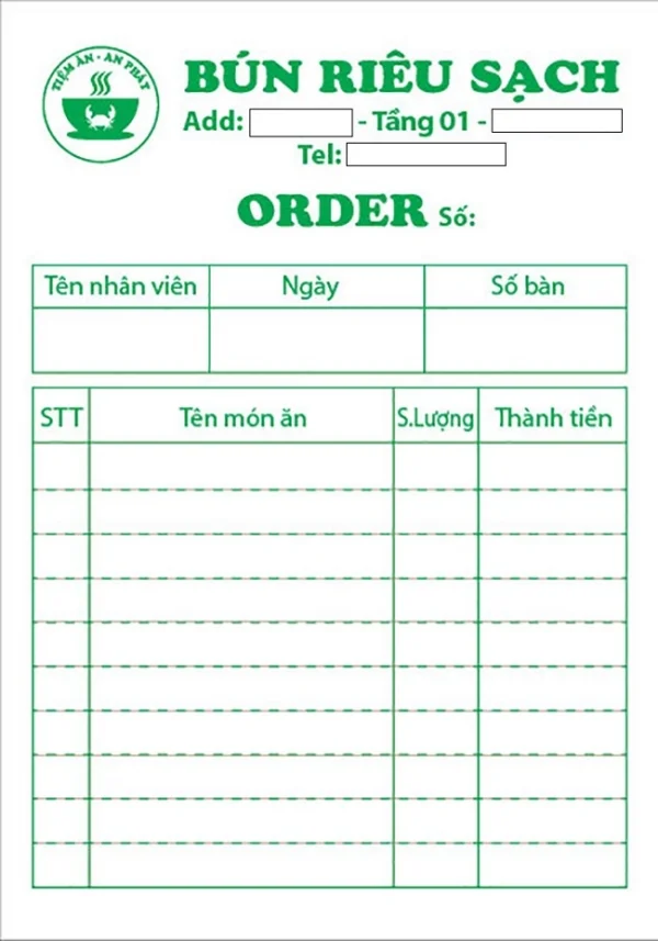 Tại sao cần thiết kế mẫu order, bill nhà hàng
