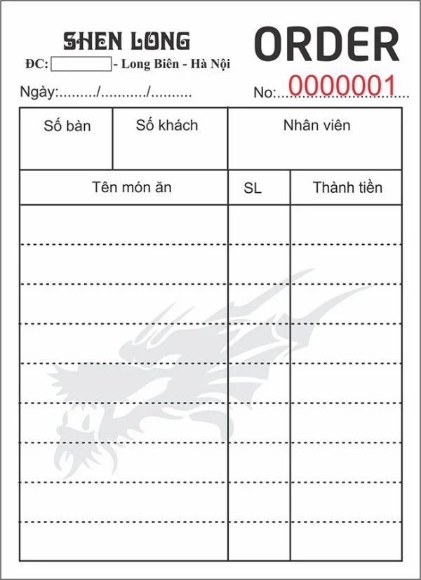 Tại sao cần thiết kế mẫu order, bill nhà hàng