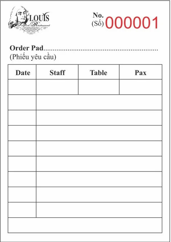 Tại sao cần thiết kế mẫu order, bill nhà hàng