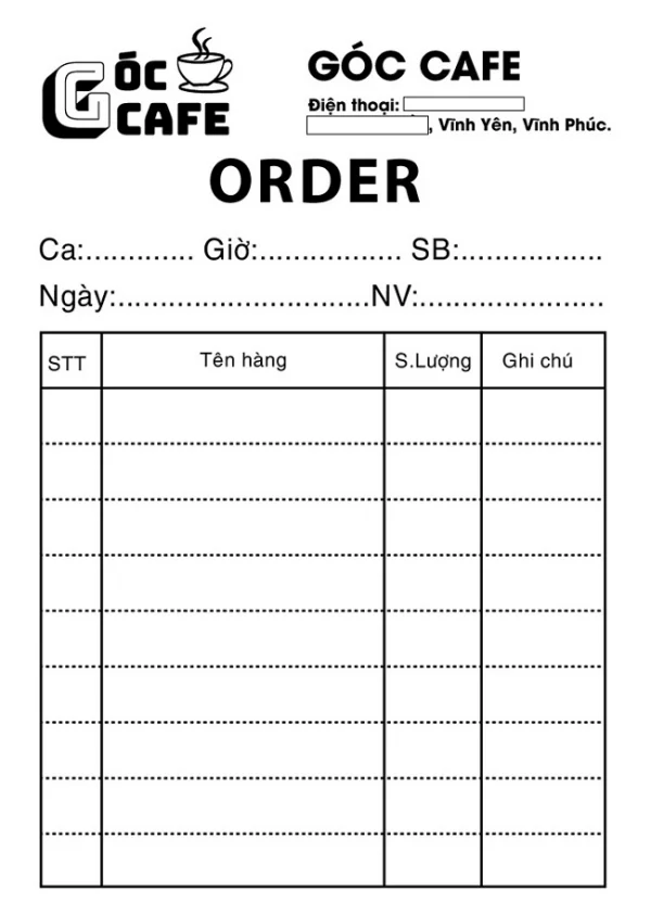 Tại sao cần thiết kế mẫu order, bill nhà hàng