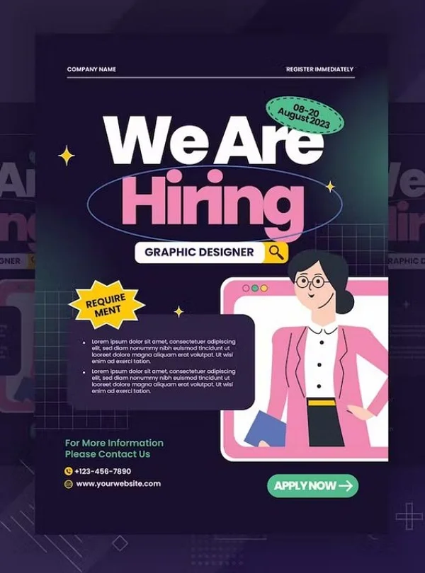 Tổng hợp các mẫu poster tuyển dụng đẹp, đẳng cấp, chuyên nghiệp nhất hiện nay