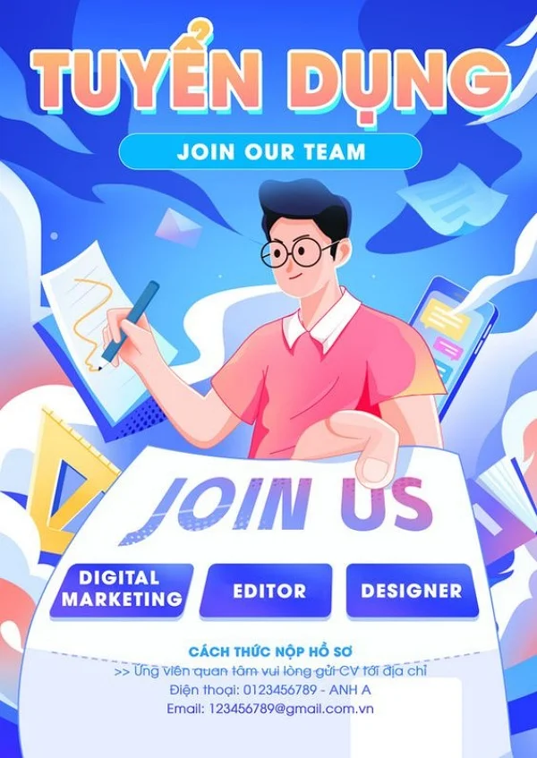 Tổng hợp các mẫu poster tuyển dụng đẹp, đẳng cấp, chuyên nghiệp nhất hiện nay