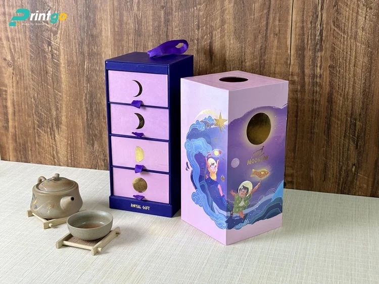 Printgo trình làng bộ hộp bánh trung thu Lăn Box Bakery trọn vị yêu thương
