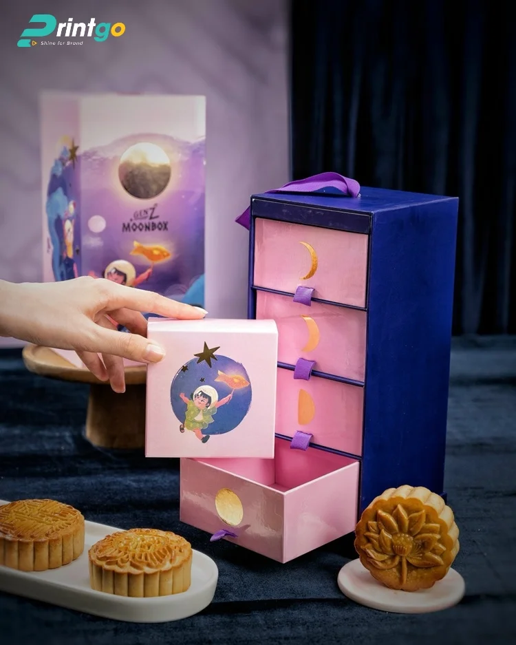 Printgo trình làng bộ hộp bánh trung thu Lăn Box Bakery trọn vị yêu thương