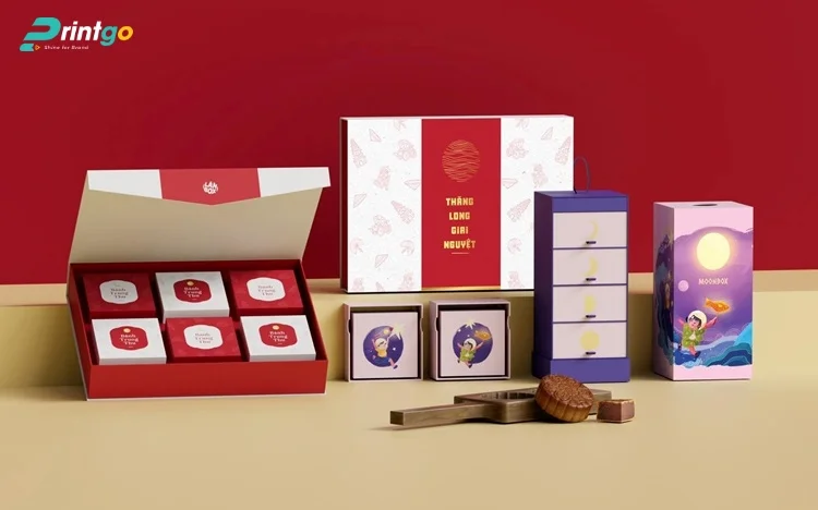 Printgo trình làng bộ hộp bánh trung thu Lăn Box Bakery trọn vị yêu thương