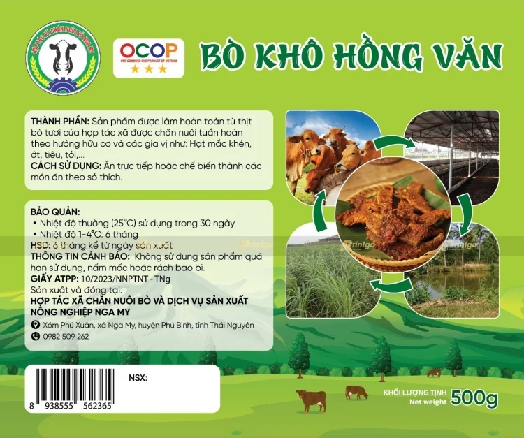 Sản phẩm nông nghiệp của HTX Nga My được marketing chuyên nghiệp cùng Printgo, Mgo