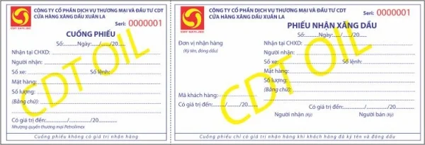 TOP 10 mẫu phiếu cấp xăng dầu được sử dụng phổ biến hiện nay