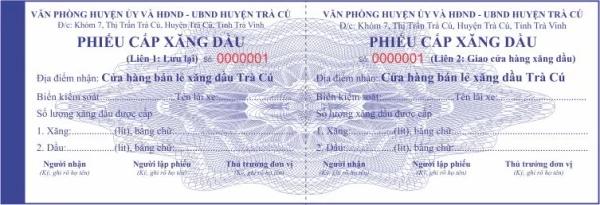 TOP 10 mẫu phiếu cấp xăng dầu được sử dụng phổ biến hiện nay