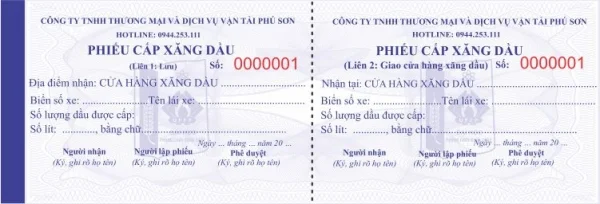 TOP 10 mẫu phiếu cấp xăng dầu được sử dụng phổ biến hiện nay