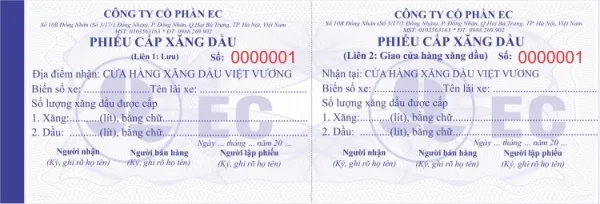 TOP 10 mẫu phiếu cấp xăng dầu được sử dụng phổ biến hiện nay