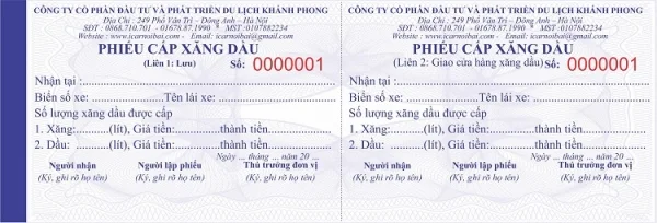 TOP 10 mẫu phiếu cấp xăng dầu được sử dụng phổ biến hiện nay