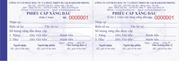 TOP 10 mẫu phiếu cấp xăng dầu được sử dụng phổ biến hiện nay